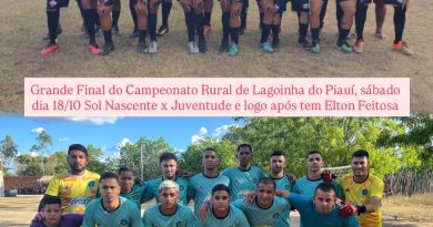 Sábado dia 18 de outubro tem a grande final do Campeonato de Bairros de Lagoinha do Piauí Sábado dia 18 de outubro tem a grande final do Campeonato de Bairros de Lagoinha do Piauí