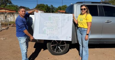 Prefeita Kelly Alencar realiza visita técnica às futuras instalações da nova UBS de Lagoinha do Piauí